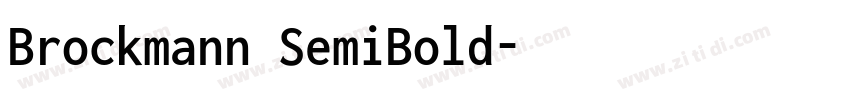 Brockmann SemiBold字体转换